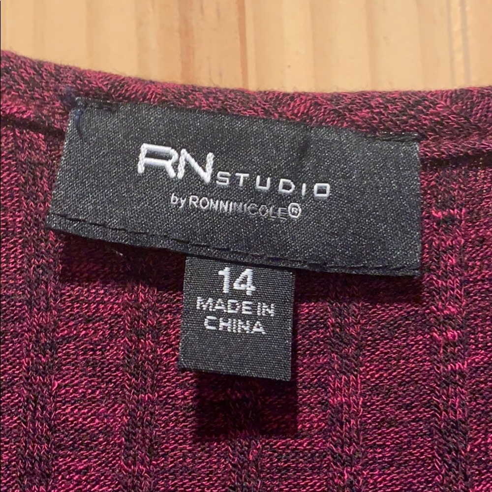 RN STUDIO 3 quarter sleeve dress with belt - Picture 3 of 4